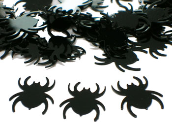 Black Spider Confetti by the pack or the pound